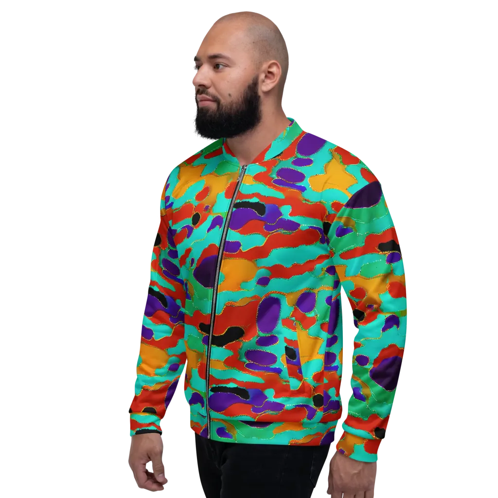 Prismatic Spill on Bomber Jacket — Left