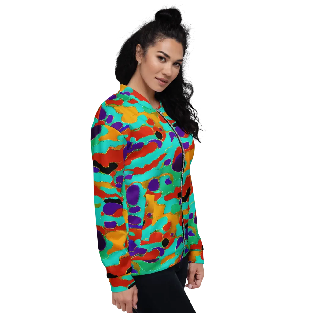 Prismatic Spill on Bomber Jacket — Right