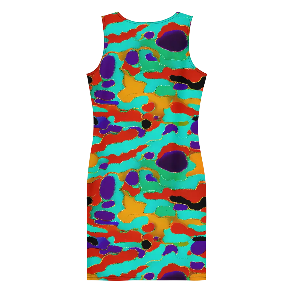 Prismatic Spill on Bodycon Dress — Back