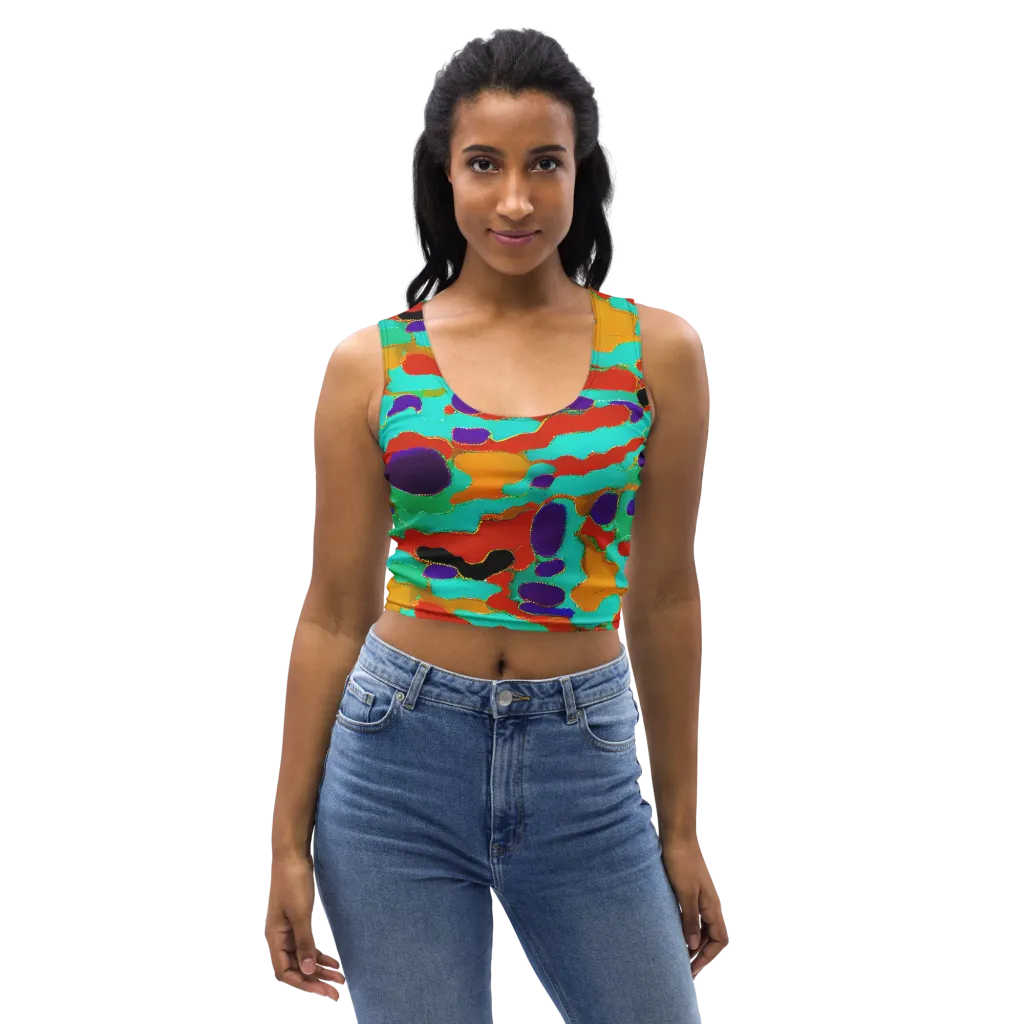 Prismatic Spill on Crop Top — Front