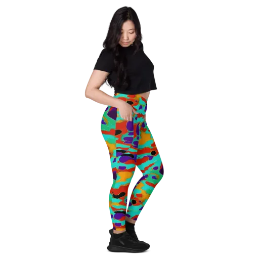 Prismatic Spill on a Leggings with Pockets