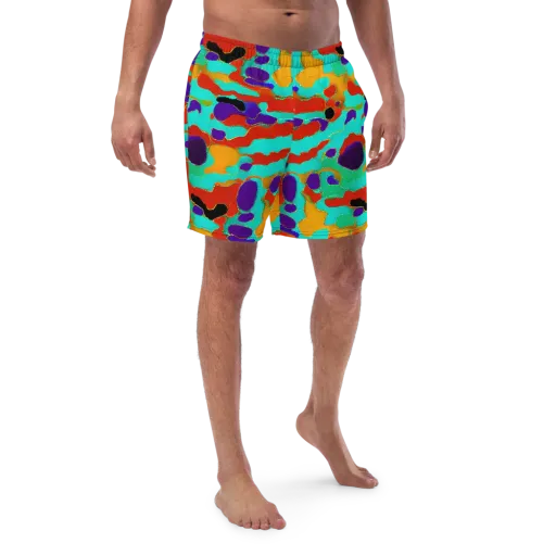 Prismatic Spill on a Swim Trunks
