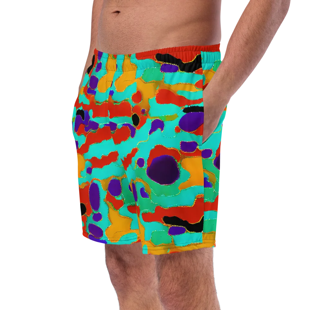 Prismatic Spill on Swim Trunks — Left Front