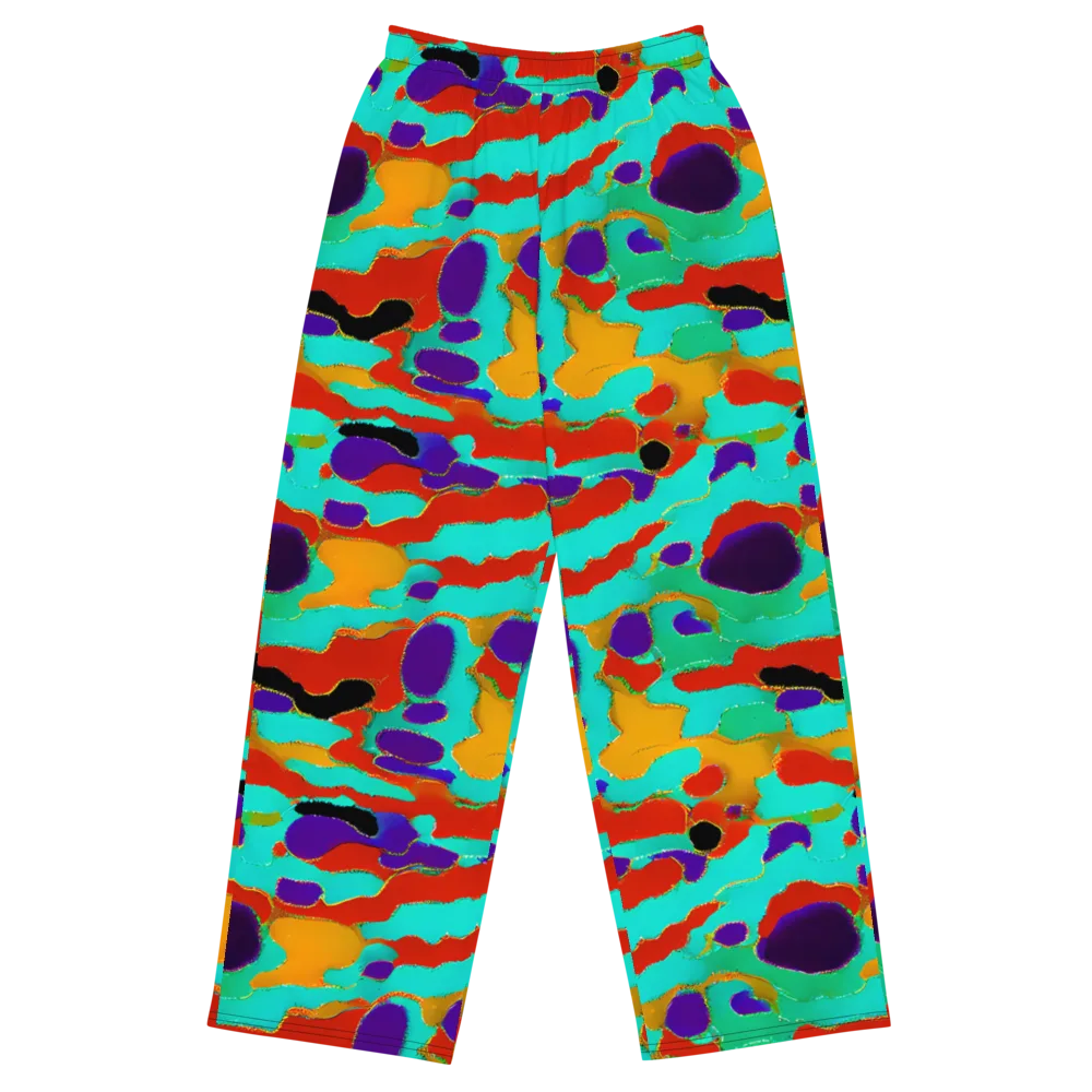 Prismatic Spill on Wide-Leg Pants — Front