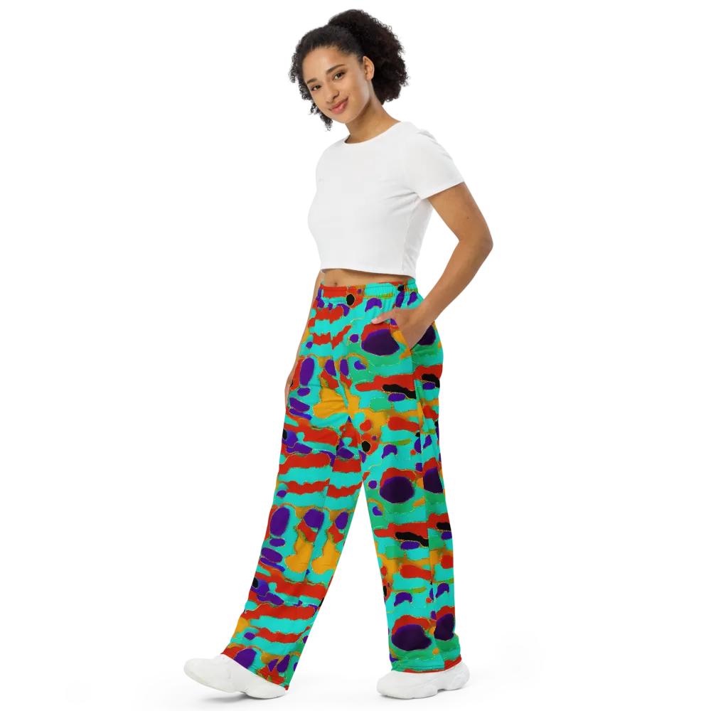 Prismatic Spill on Wide-Leg Pants — Left Front