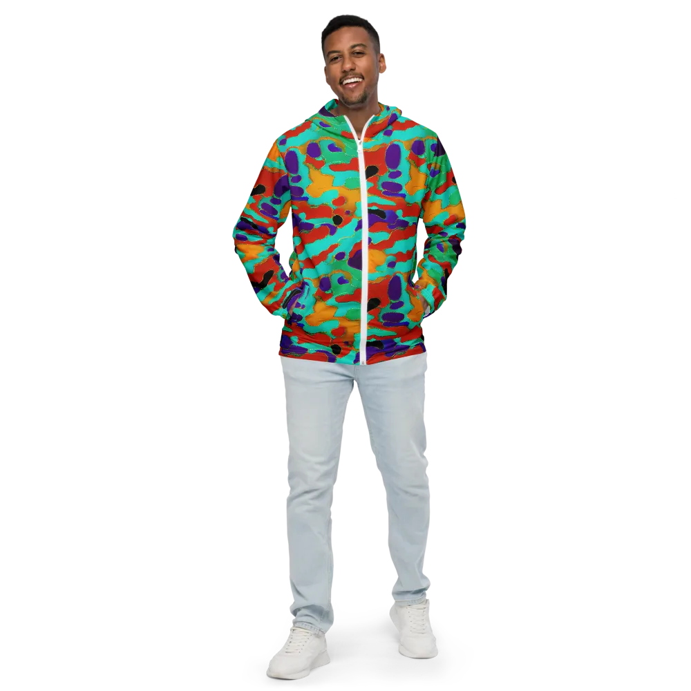 Prismatic Spill on Men's Windbreaker — Front