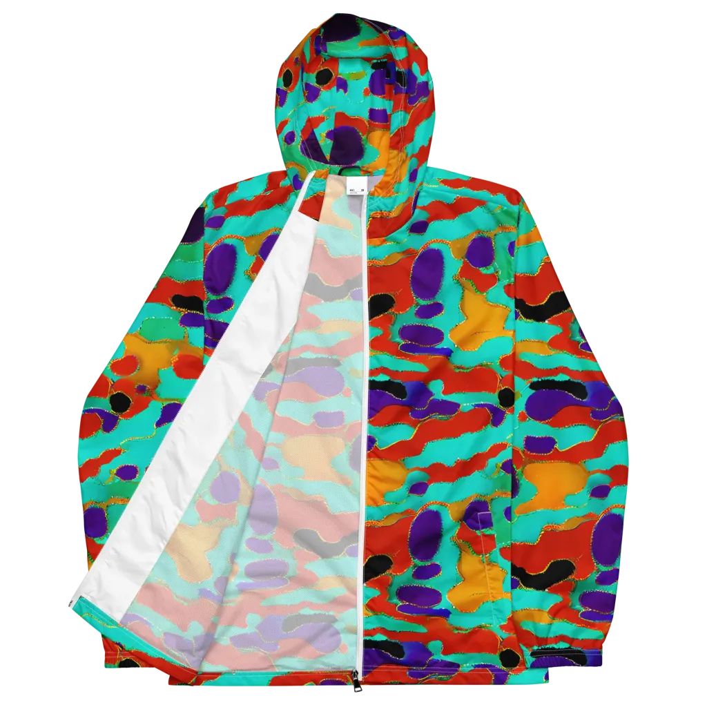 Prismatic Spill on Men's Windbreaker — Front