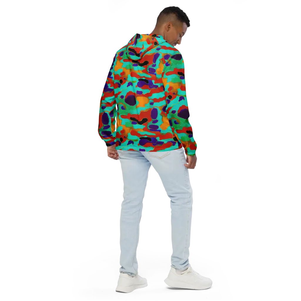 Prismatic Spill on Men's Windbreaker — Back
