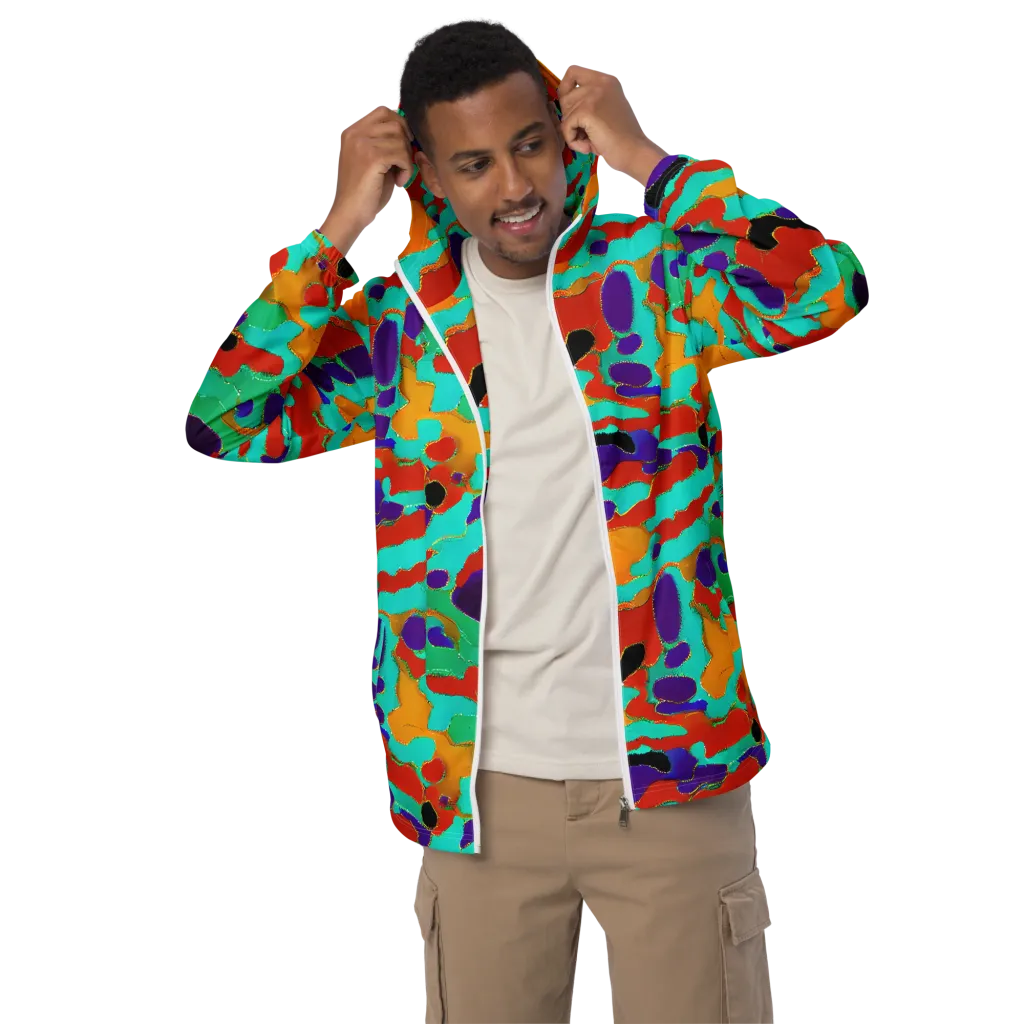 Prismatic Spill on Men's Windbreaker — Front