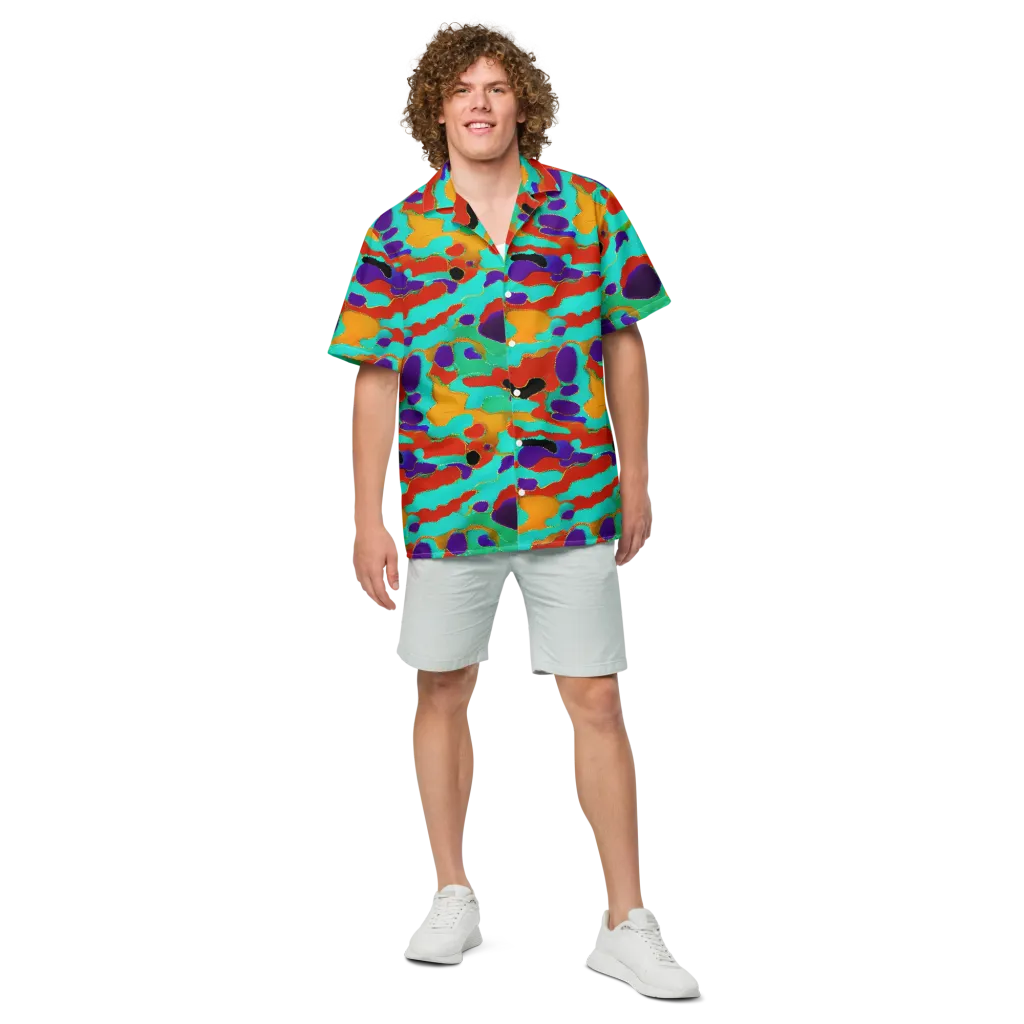 Prismatic Spill on Button Shirt — Front