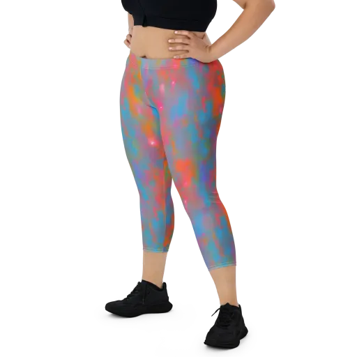 Electric Colorwash on a Capri Leggings