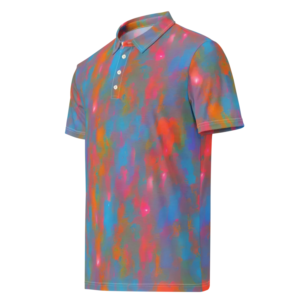 Electric Colorwash on Men's Slim Fit Polo Shirt — Left Front