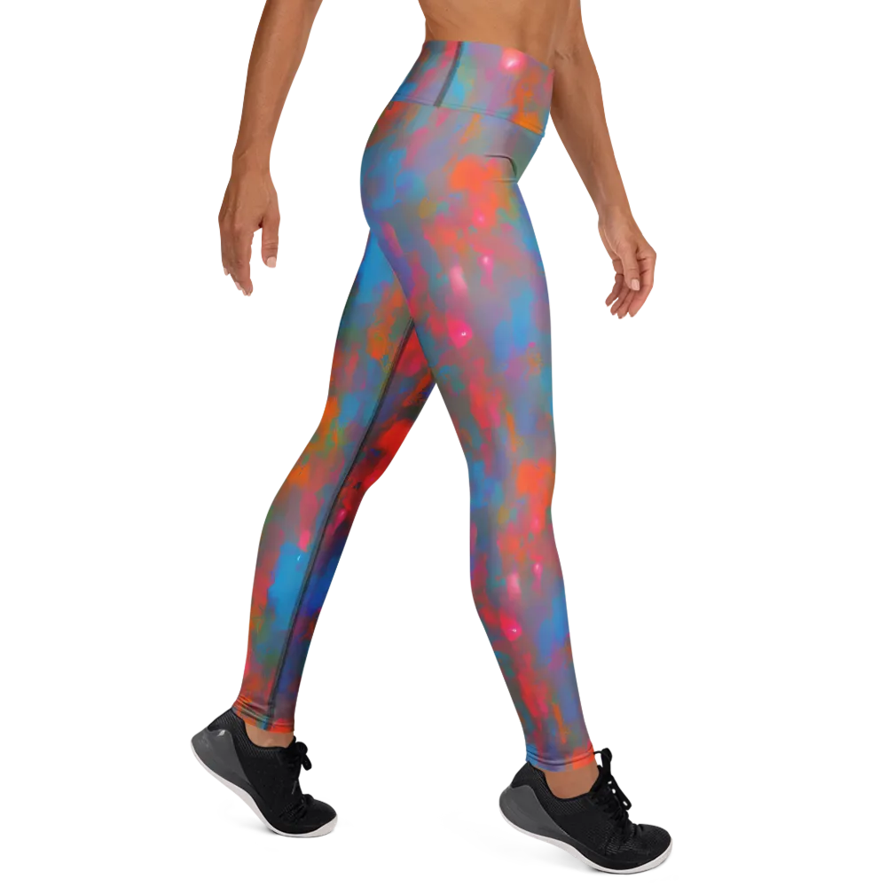 Electric Colorwash on Yoga Leggings — Right