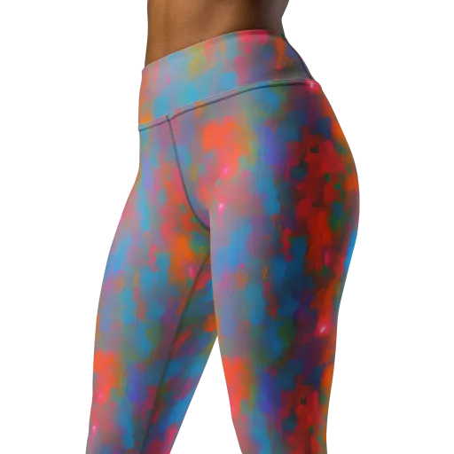Electric Colorwash on a Yoga Leggings