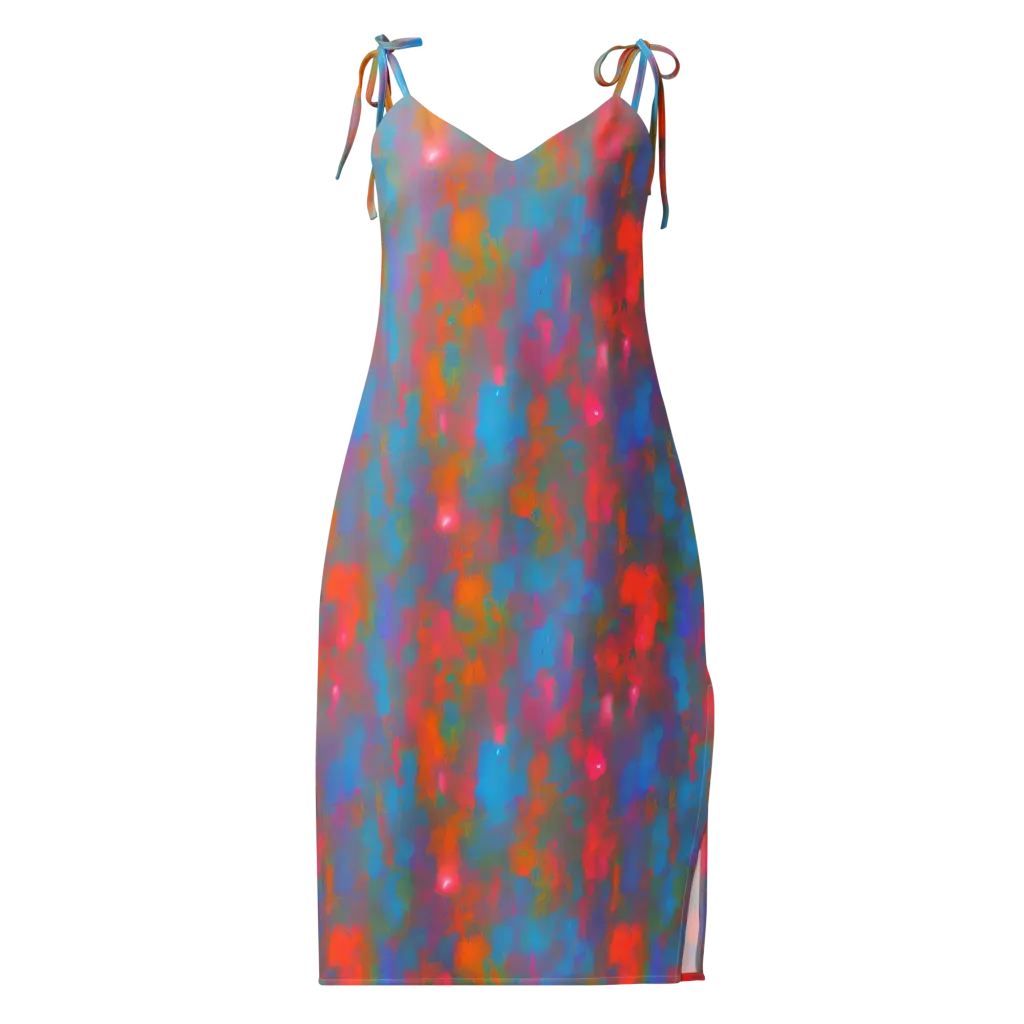 Electric Colorwash on Slip Dress — Front