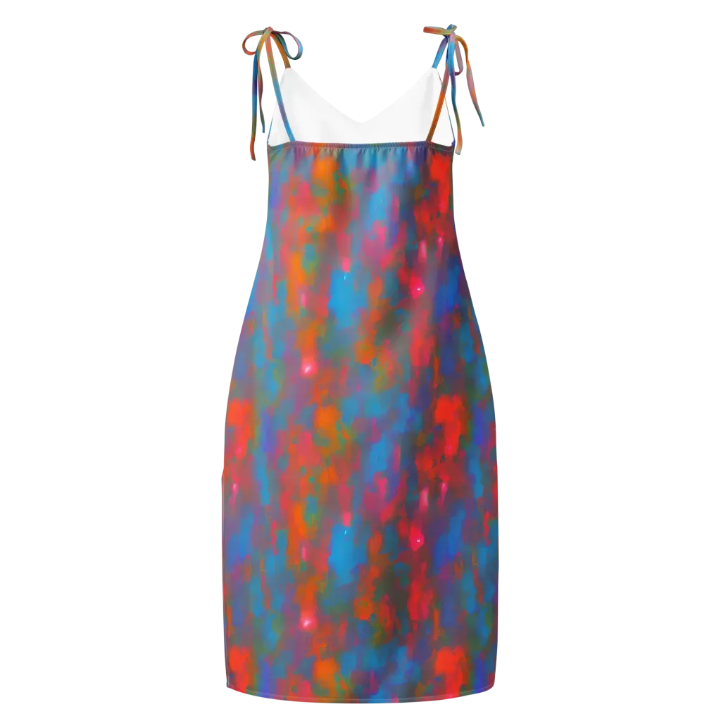 Electric Colorwash on Slip Dress — Back