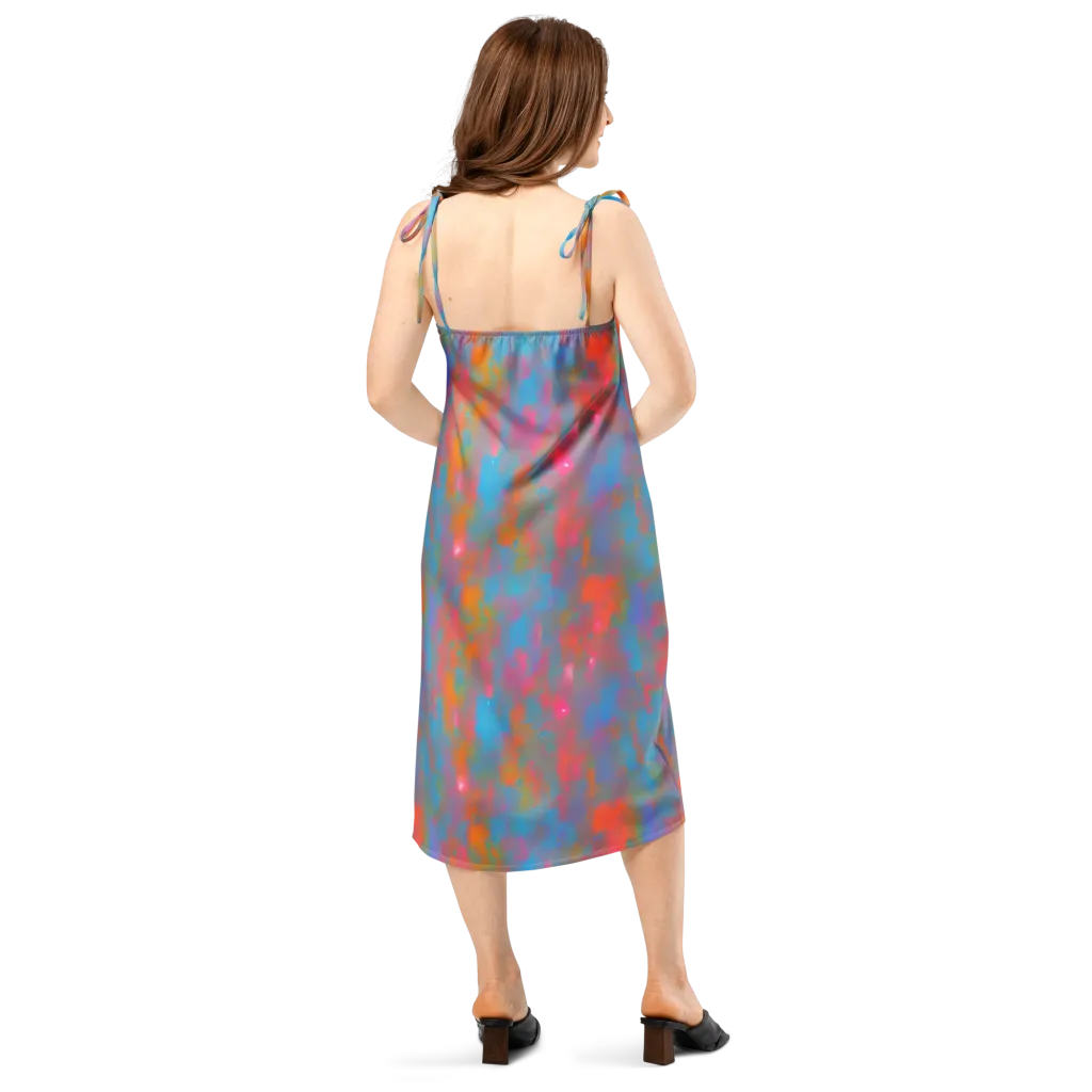 Electric Colorwash on Slip Dress — Back