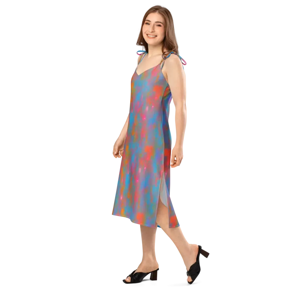 Electric Colorwash on Slip Dress — Left Front
