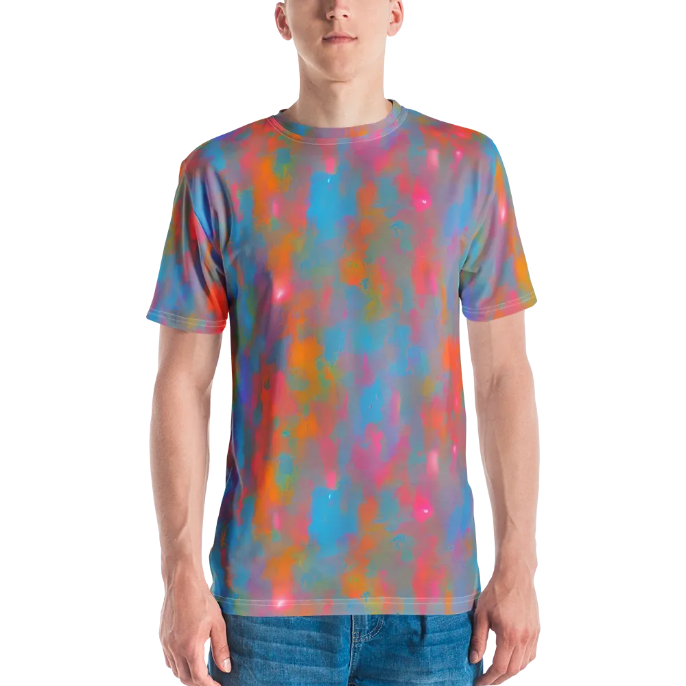 Electric Colorwash on Men's Crew Neck T-Shirt — Front