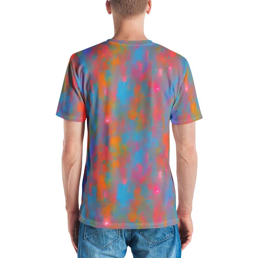 Electric Colorwash on Men's Crew Neck T-Shirt — Back