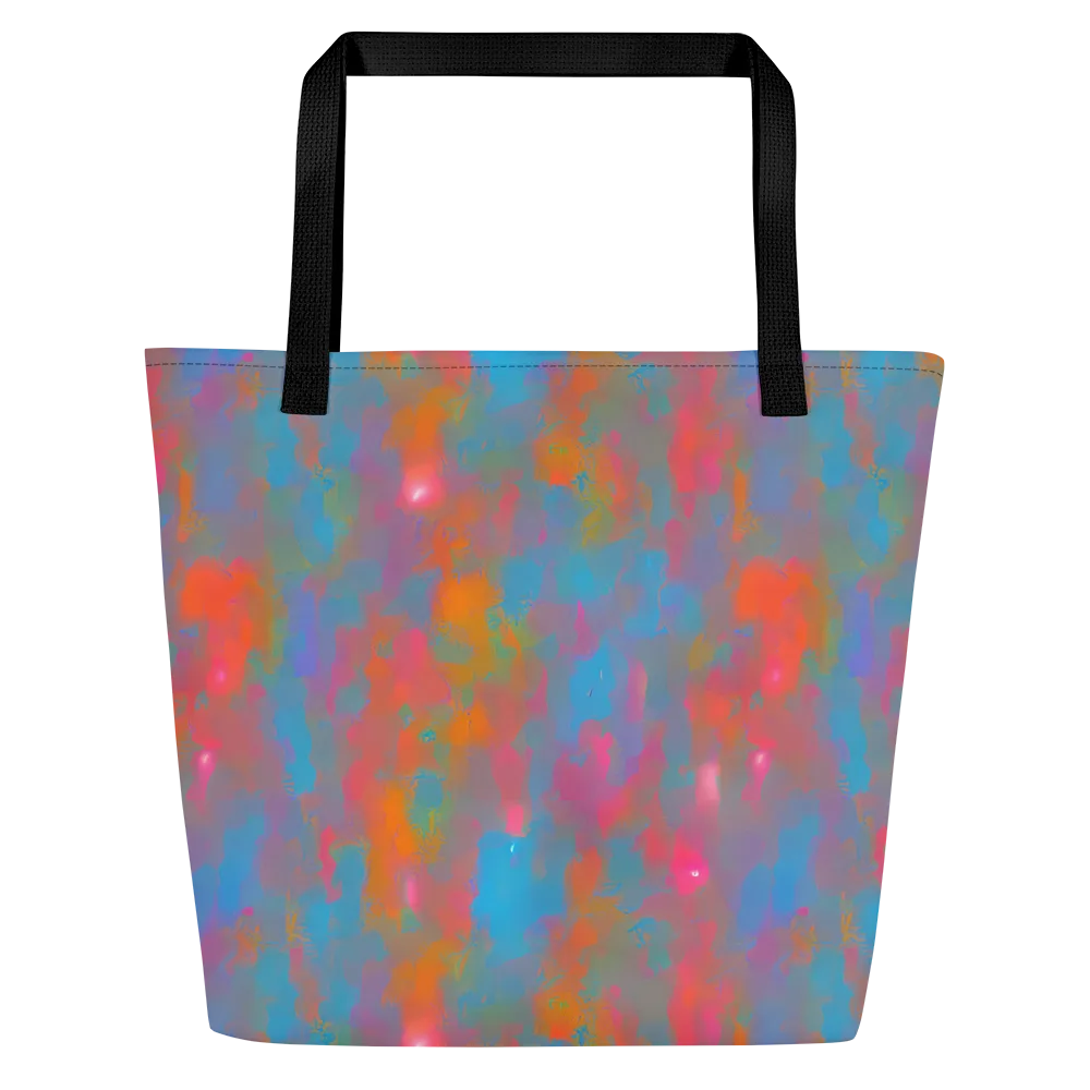 Electric Colorwash on Large Tote Bag W/ Pocket — Front