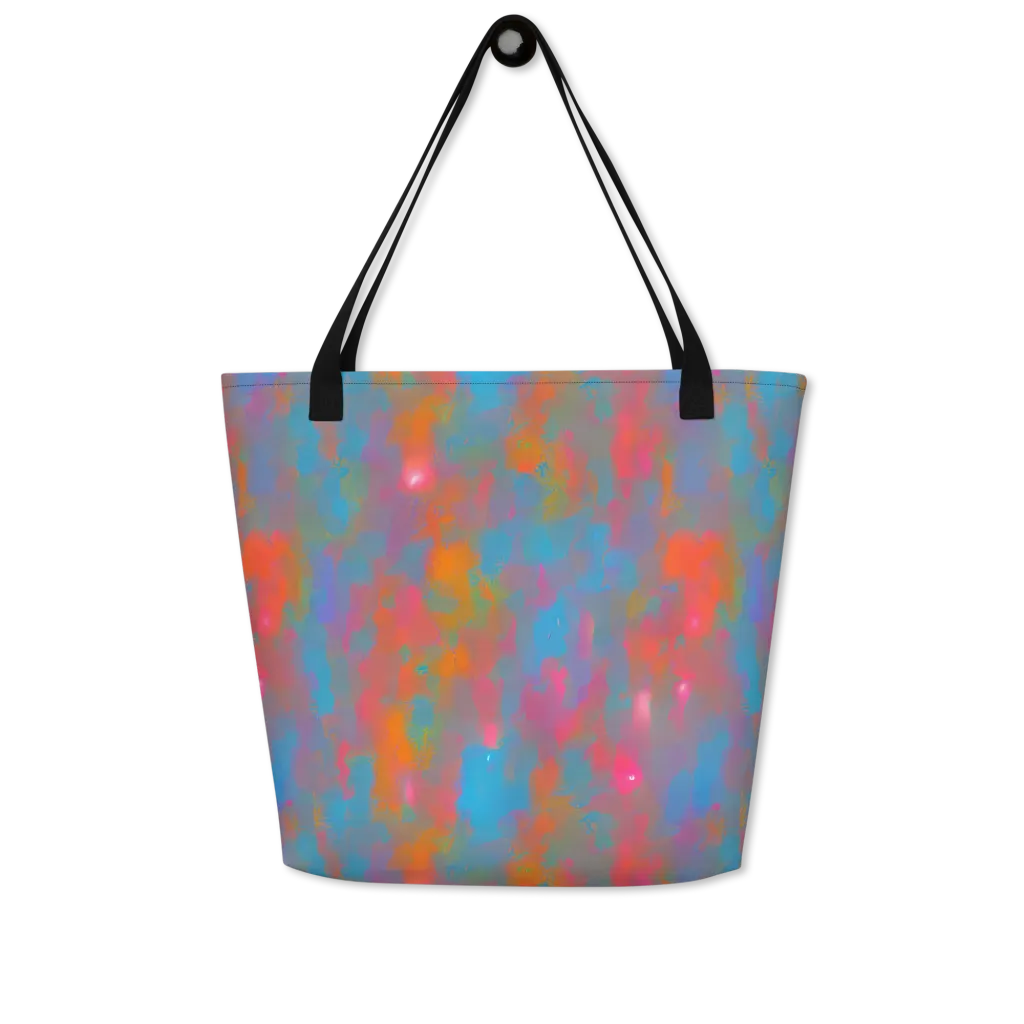 Electric Colorwash on Large Tote Bag W/ Pocket — Front
