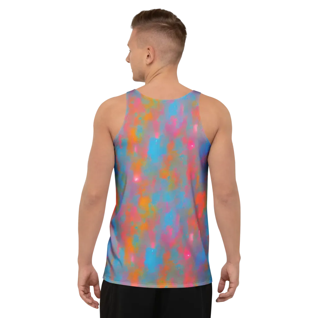 Electric Colorwash on Men's Tank Top — Back