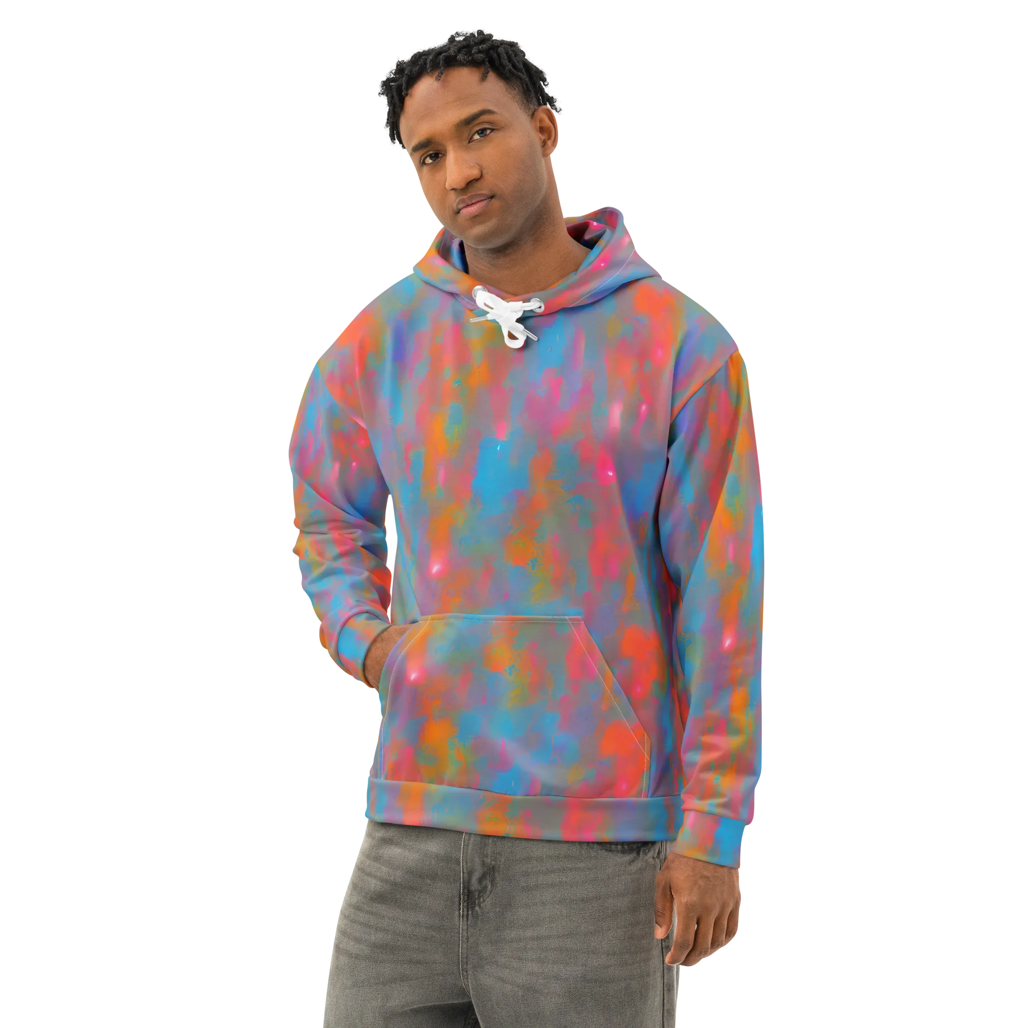 Electric Colorwash on Cotton Hoodie — Left Front