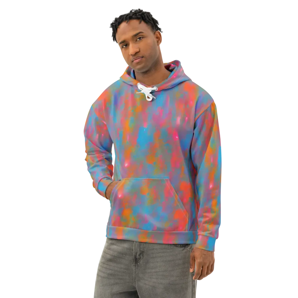Electric Colorwash on Cotton Hoodie — Left Front