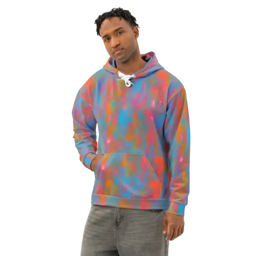 Electric Colorwash on a Cotton Hoodie