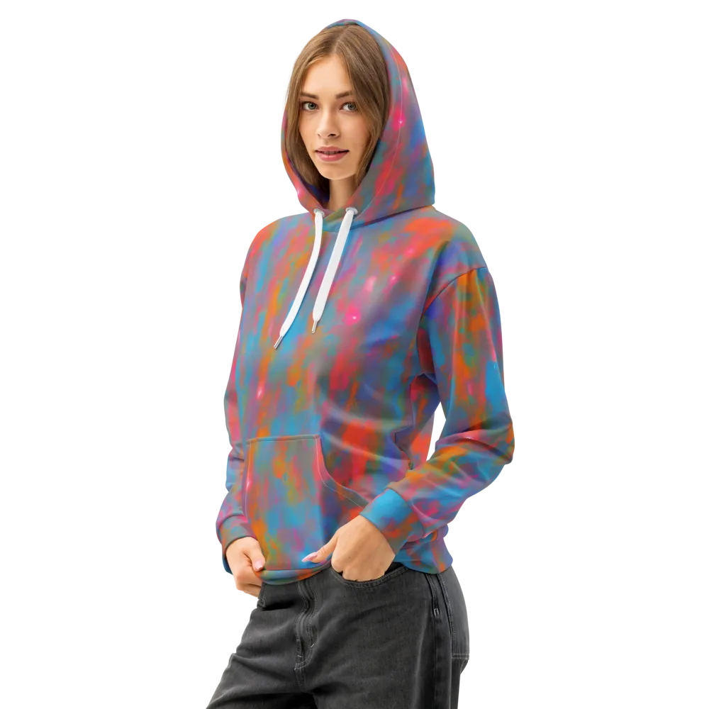 Electric Colorwash on Cotton Hoodie — Left Front