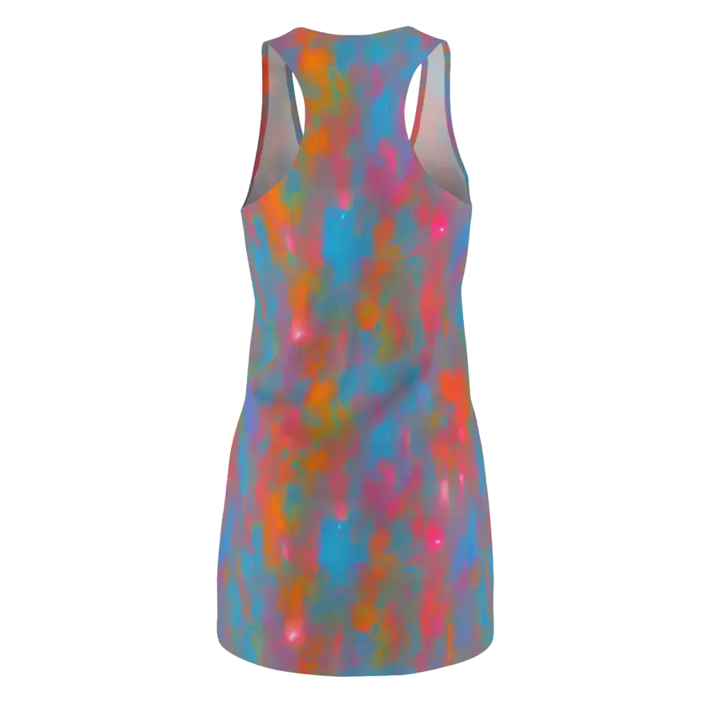 Electric Colorwash on Racerback Dress — Back