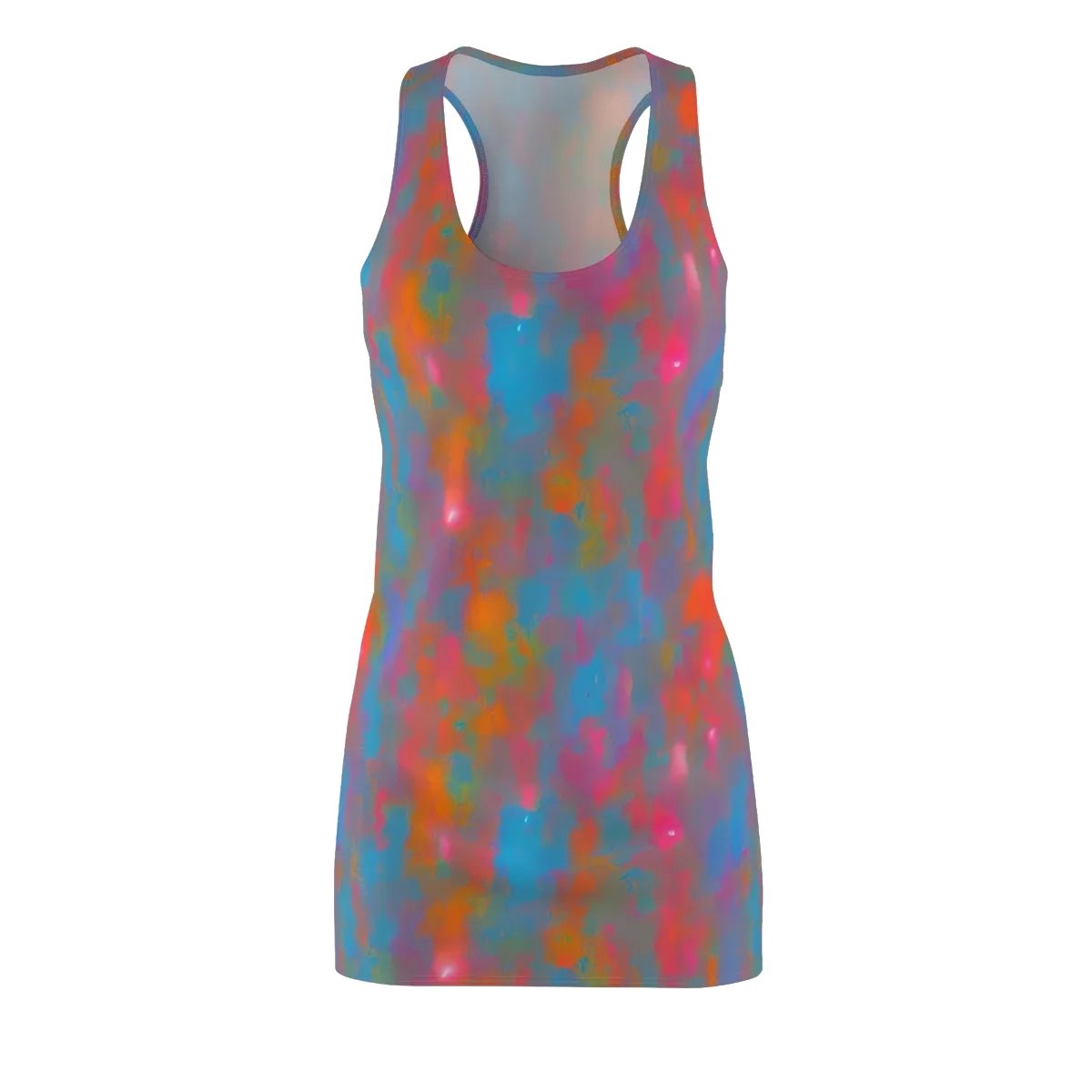 Electric Colorwash on Racerback Dress — Front