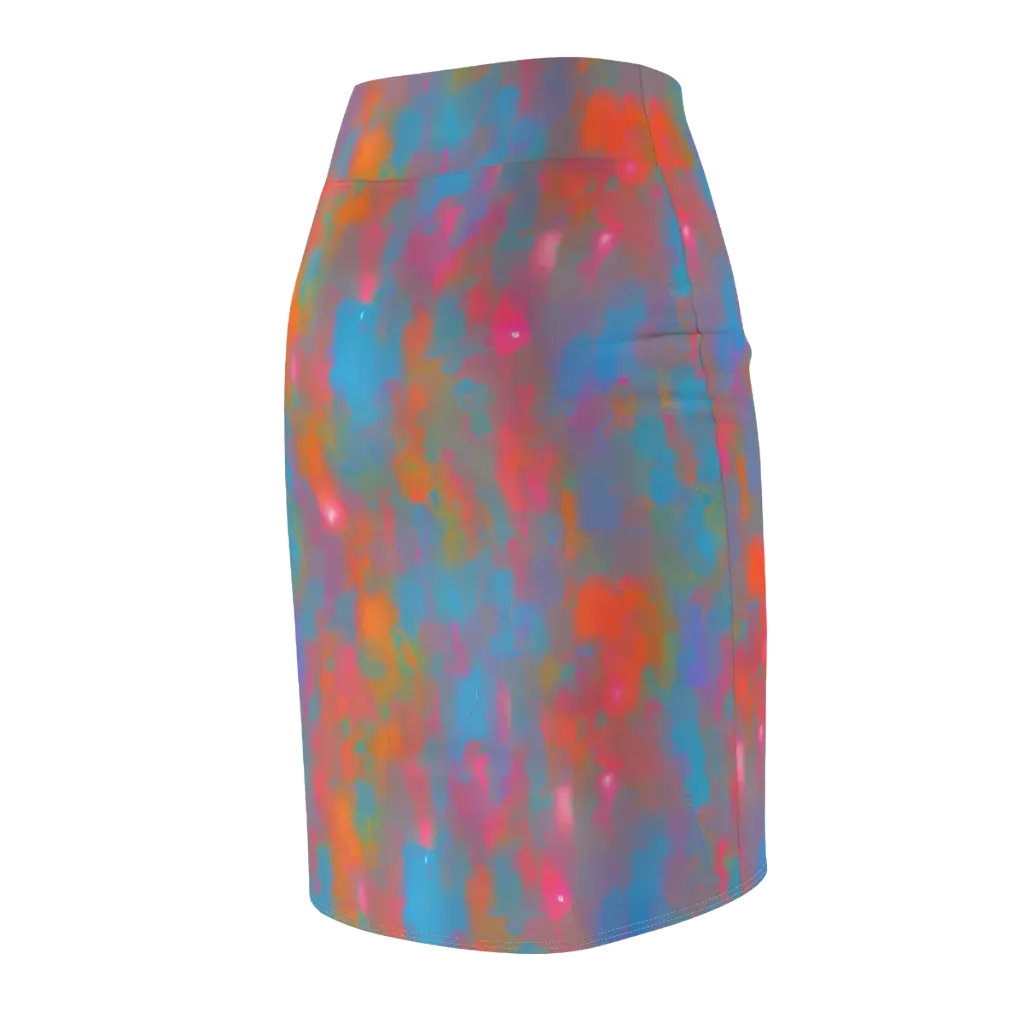 Electric Colorwash on Pencil Skirt — Back Side