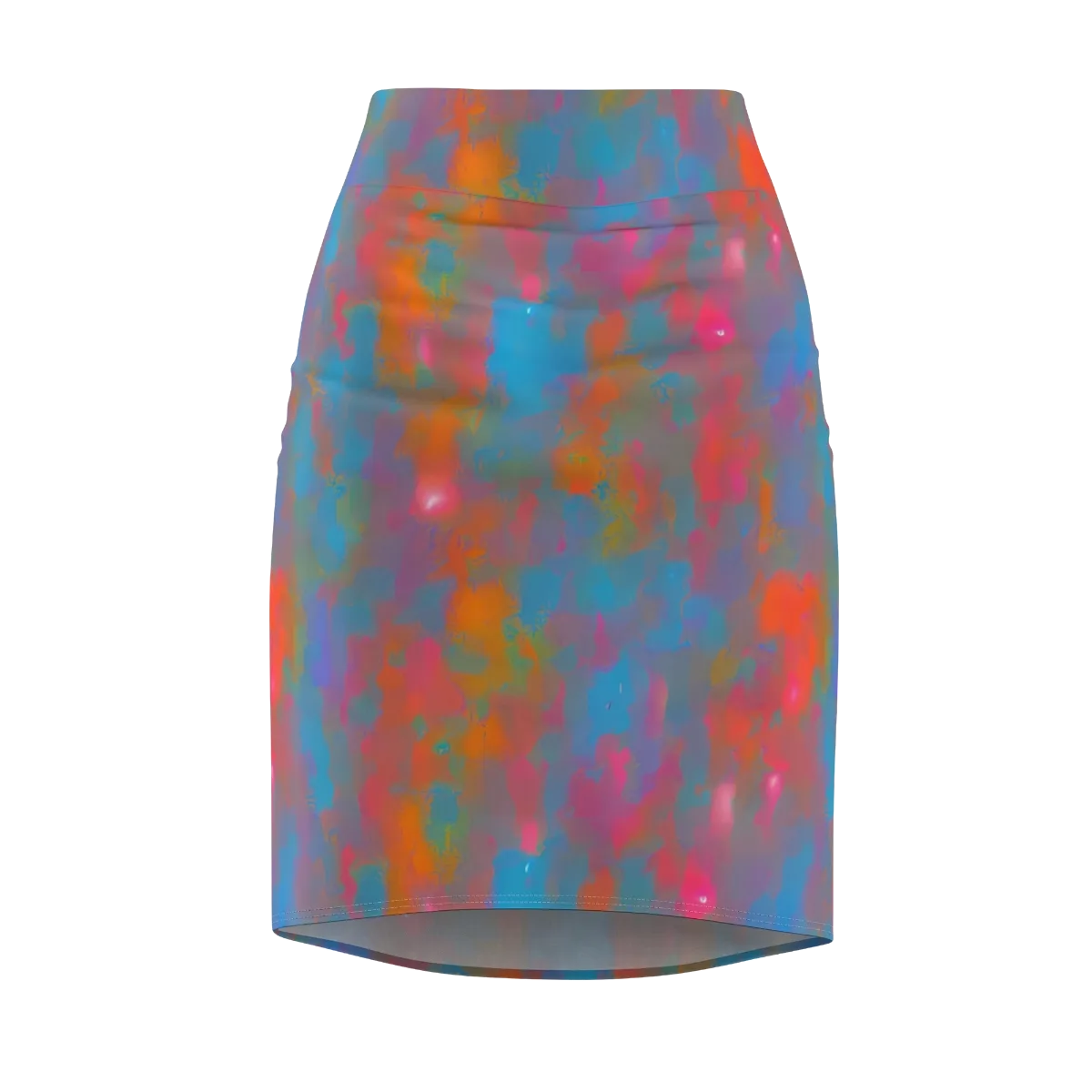 Electric Colorwash on Pencil Skirt — Front