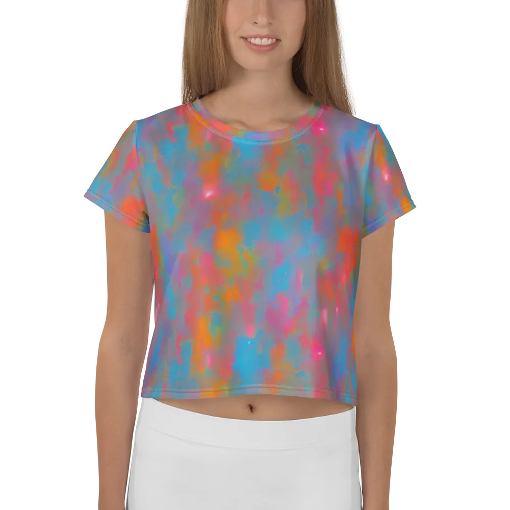 Electric Colorwash on Crop Tee — Front