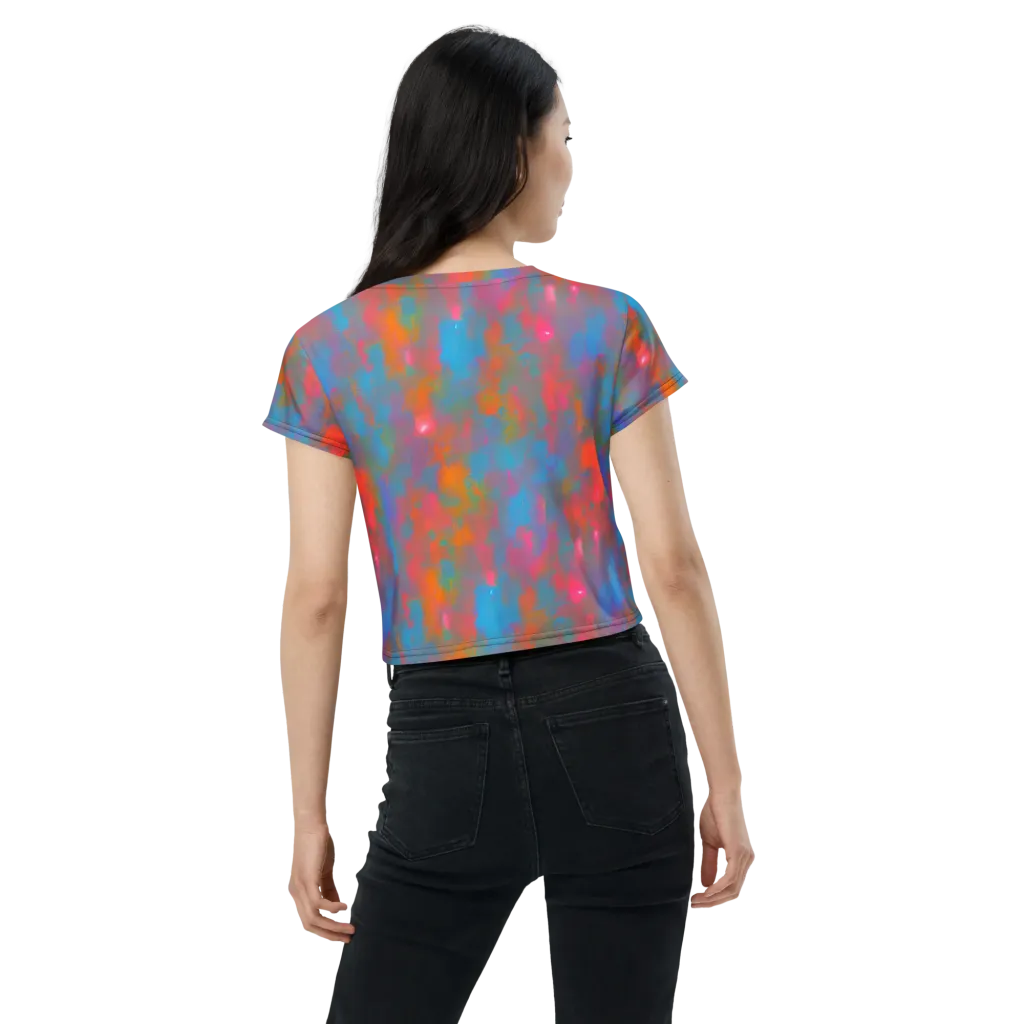 Electric Colorwash on Crop Tee — Back