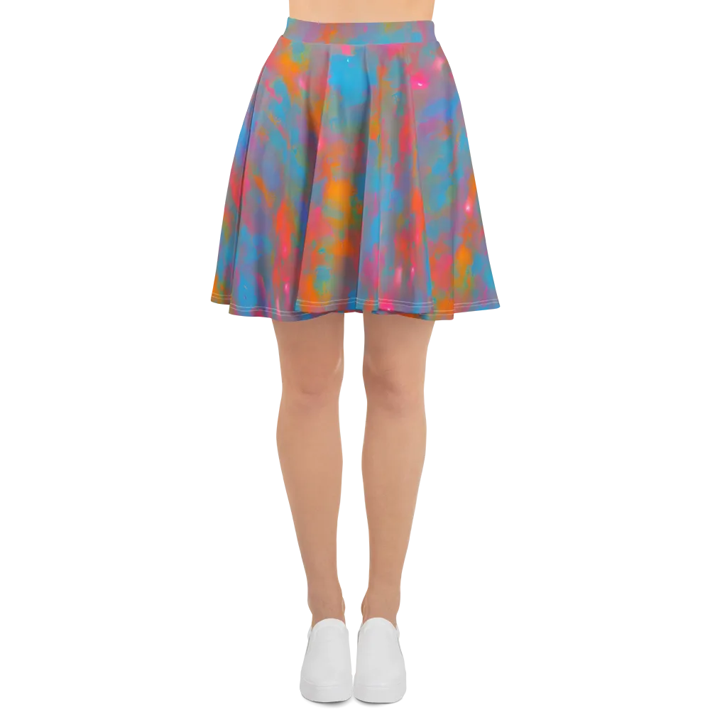 Electric Colorwash on Skater Skirt — Front
