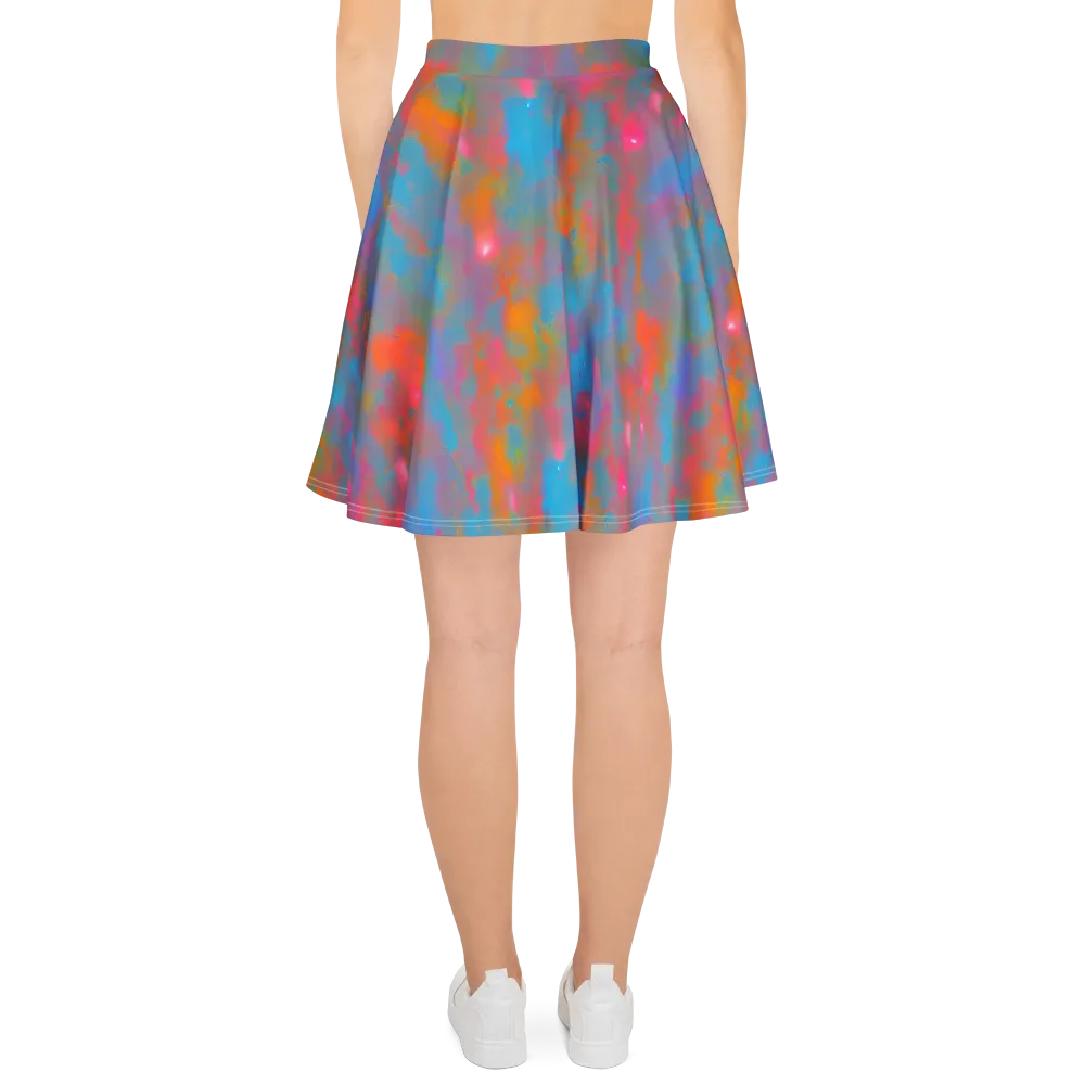 Electric Colorwash on Skater Skirt — Back