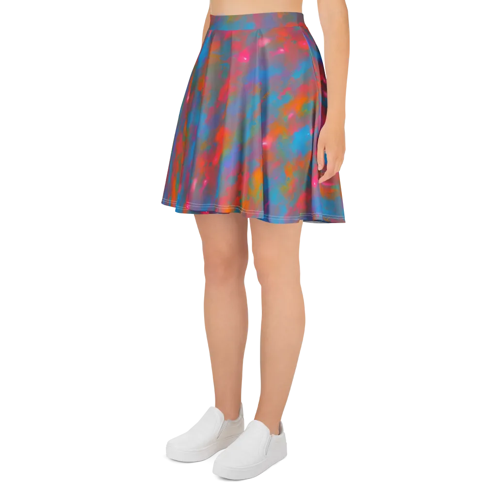 Electric Colorwash on Skater Skirt — Left