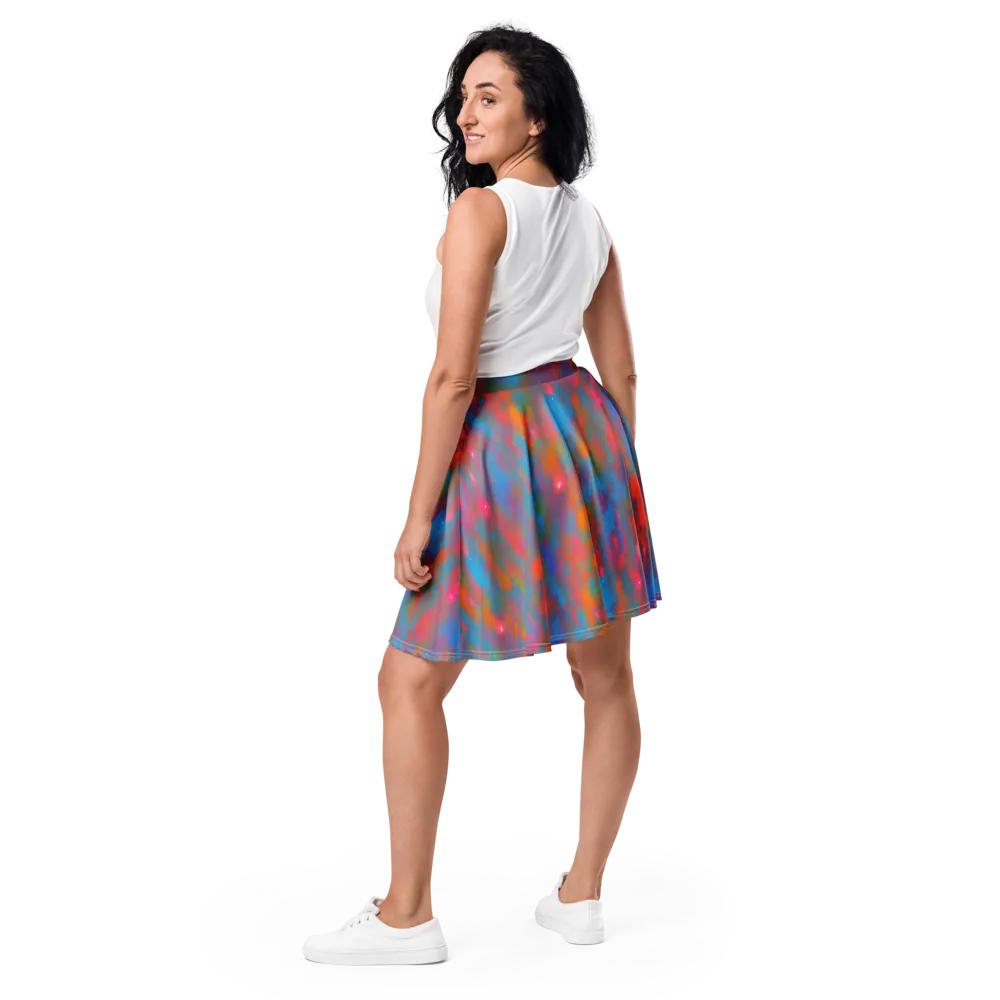 Electric Colorwash on Skater Skirt — Back