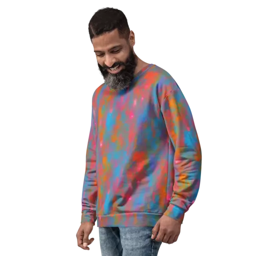 Electric Colorwash on a Sweatshirt