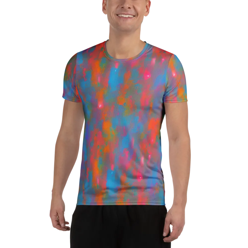 Electric Colorwash on Men's Athletic T-Shirt — Front
