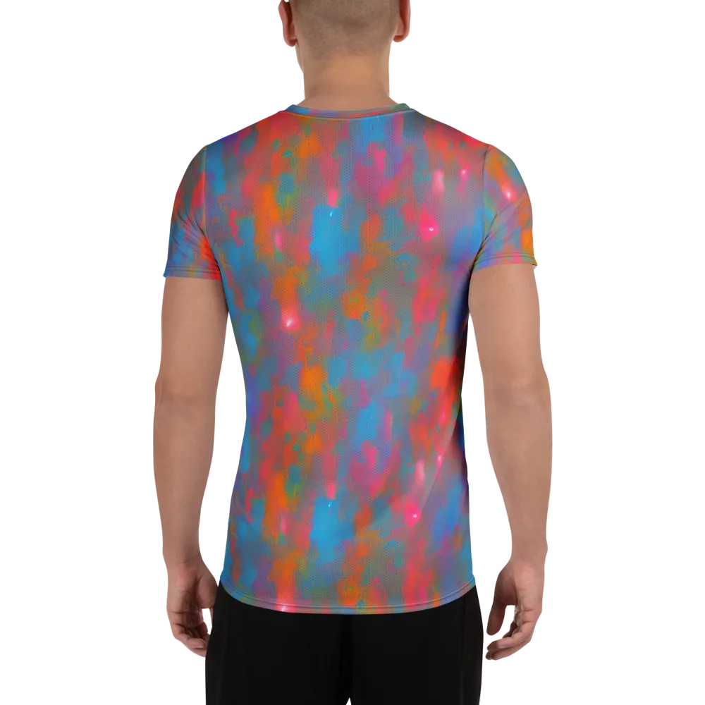 Electric Colorwash on Men's Athletic T-Shirt — Back