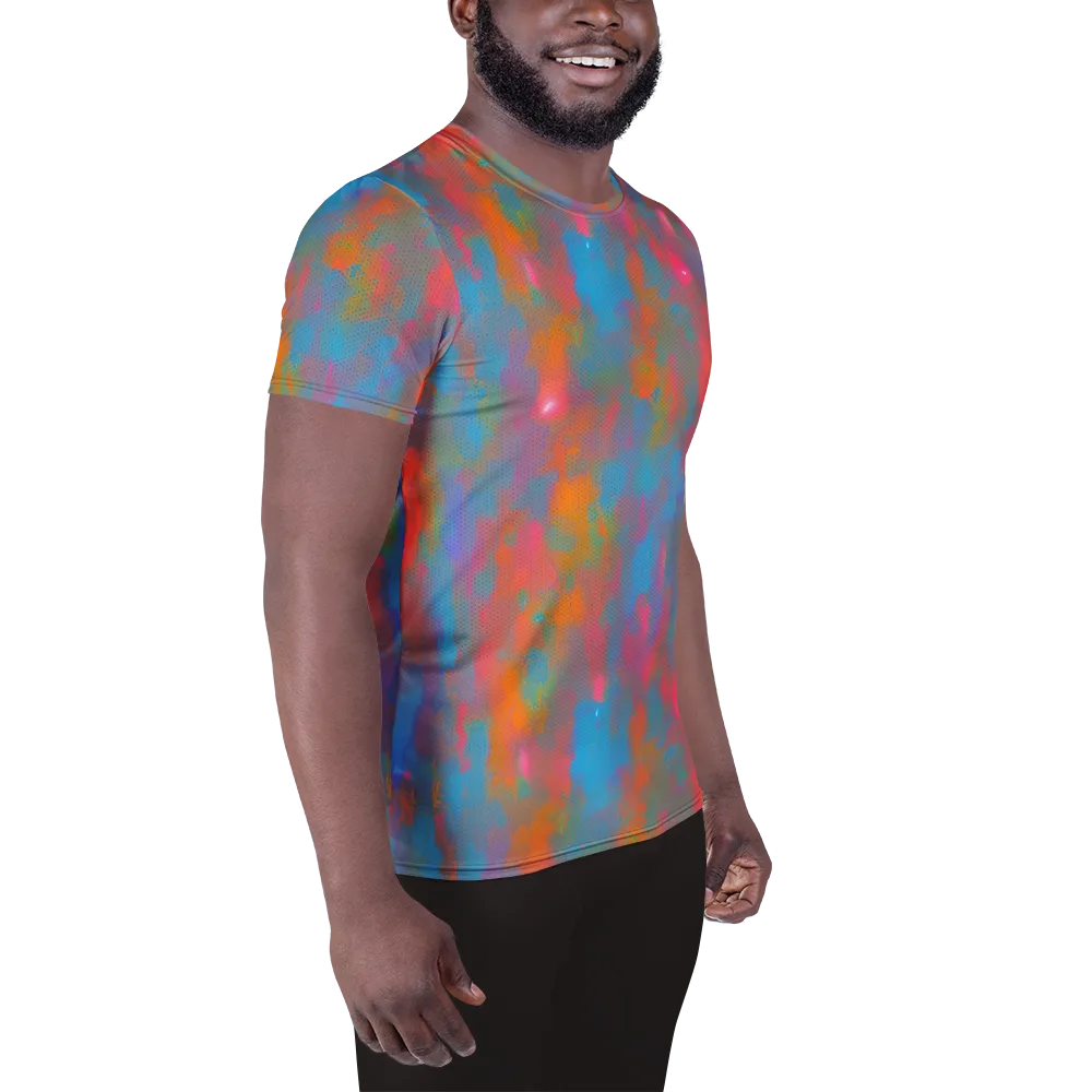 Electric Colorwash on Men's Athletic T-Shirt — Right