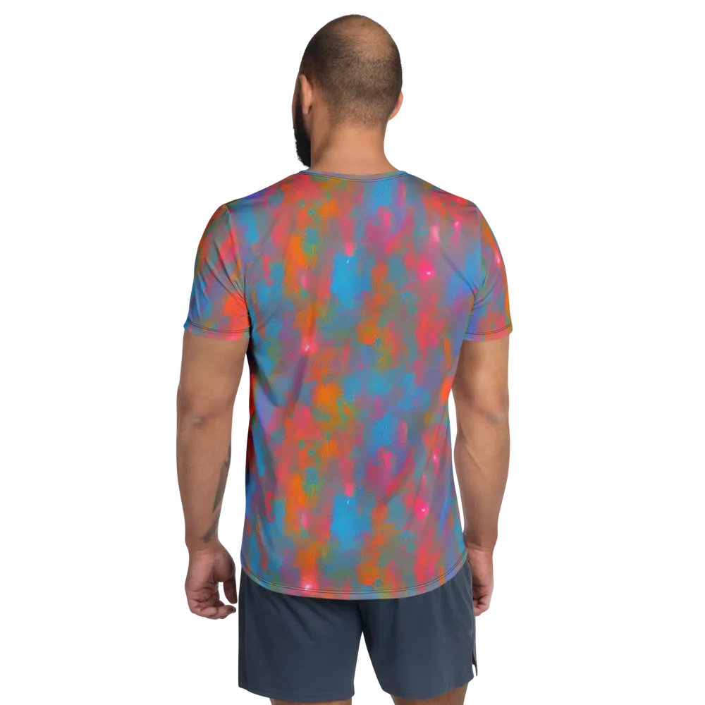 Electric Colorwash on Men's Athletic T-Shirt — Back