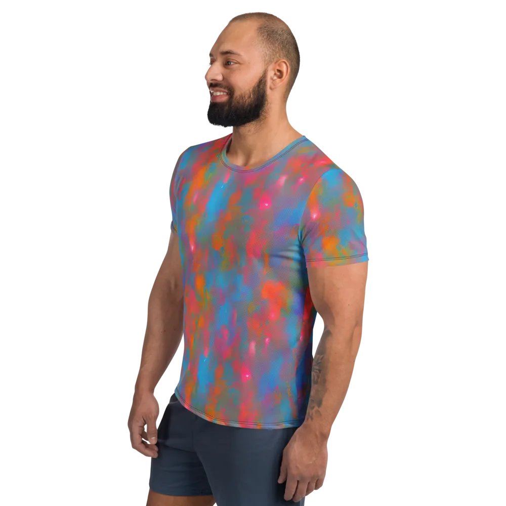 Electric Colorwash on Men's Athletic T-Shirt — Left