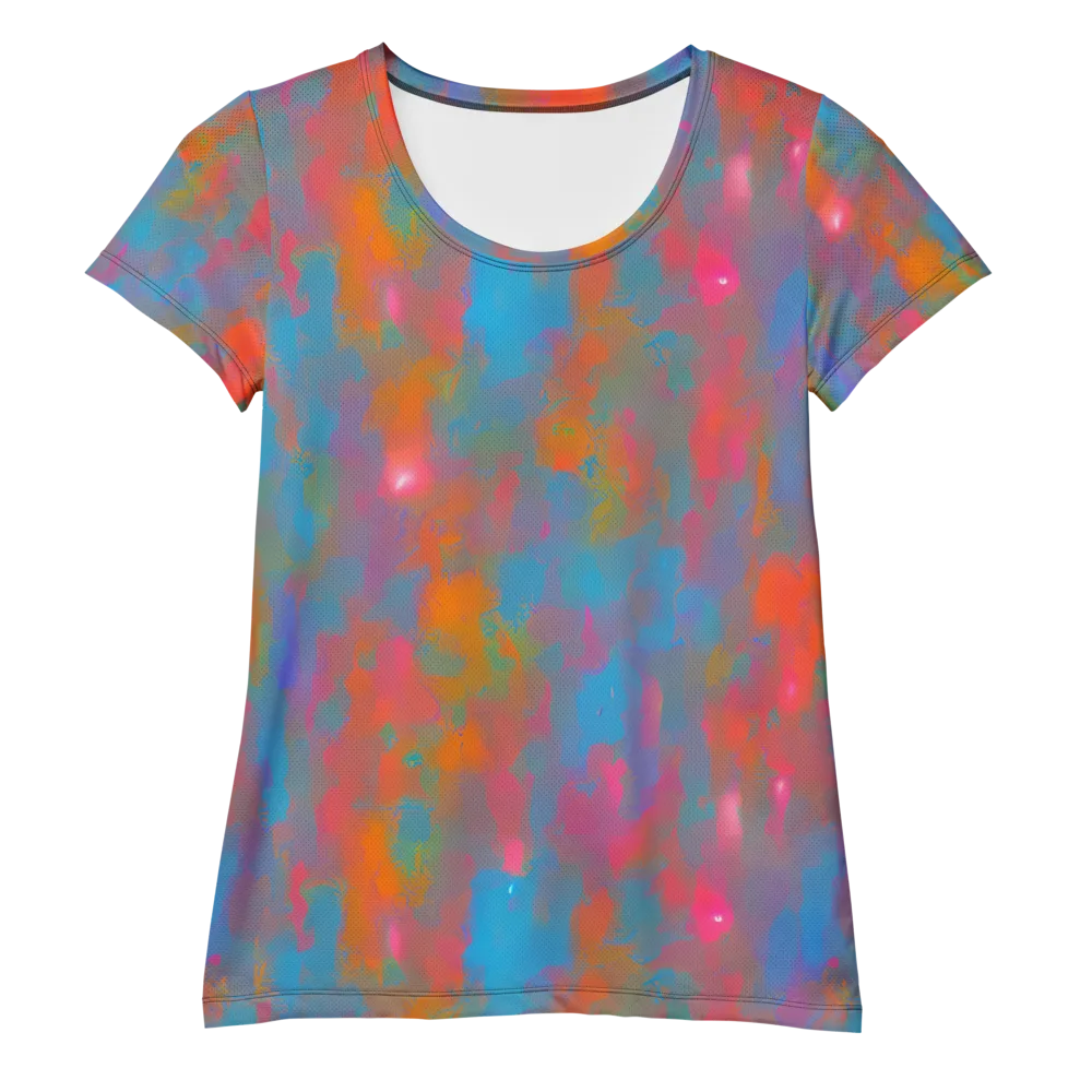 Electric Colorwash on Women's Athletic T-Shirt — Front