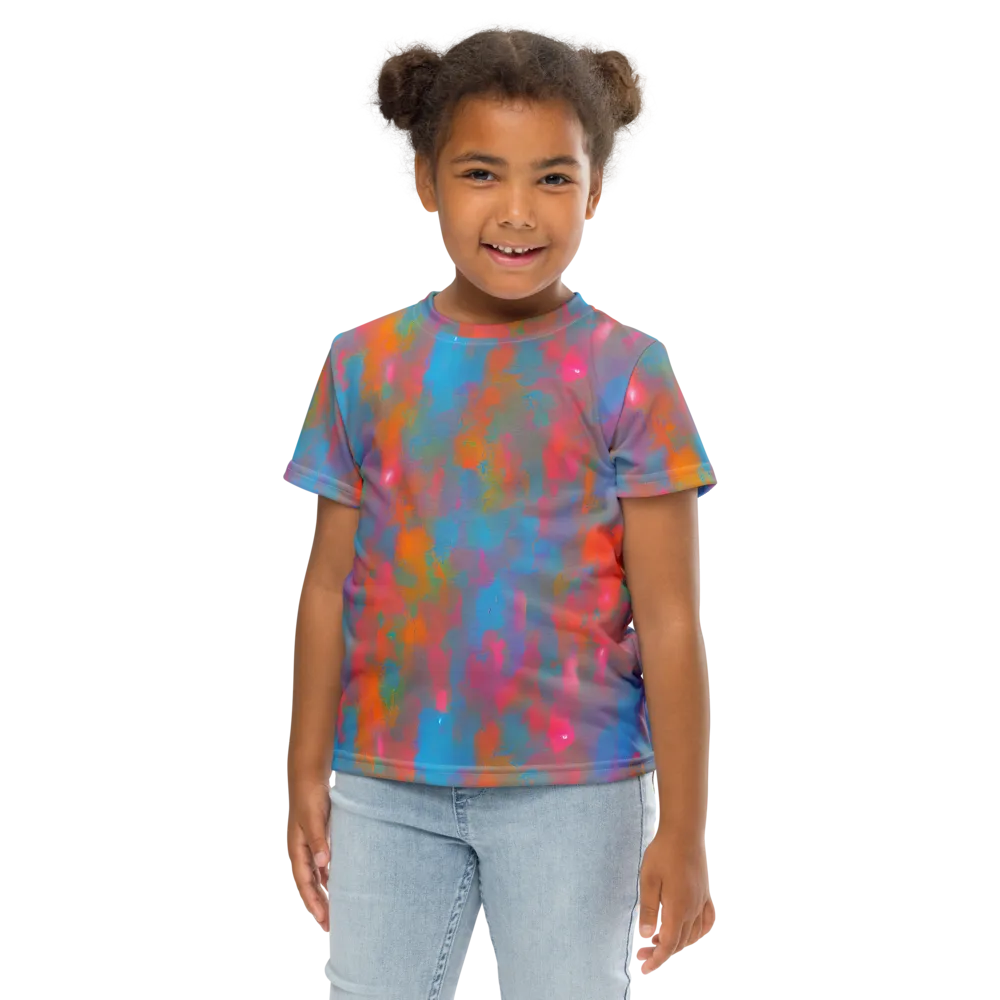 Electric Colorwash on Kids Crew Neck T-Shirt — Front