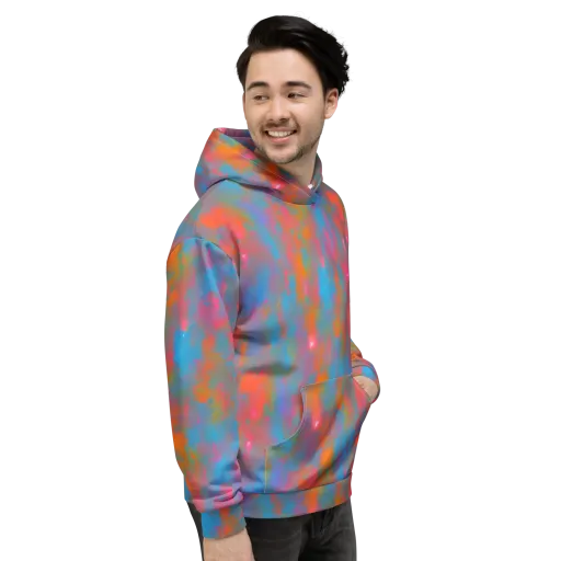 Electric Colorwash on a Hoodie